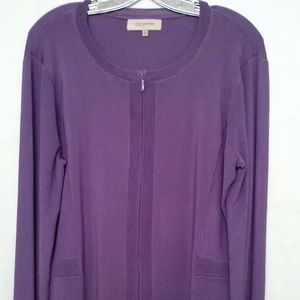 Jones New York Purple Vintage Cardigan